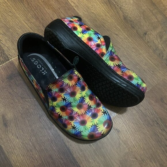 Klogs Women's Nursing 6.5M Moxy Multi Floral Clogs Comfort - Picture 1 of 7